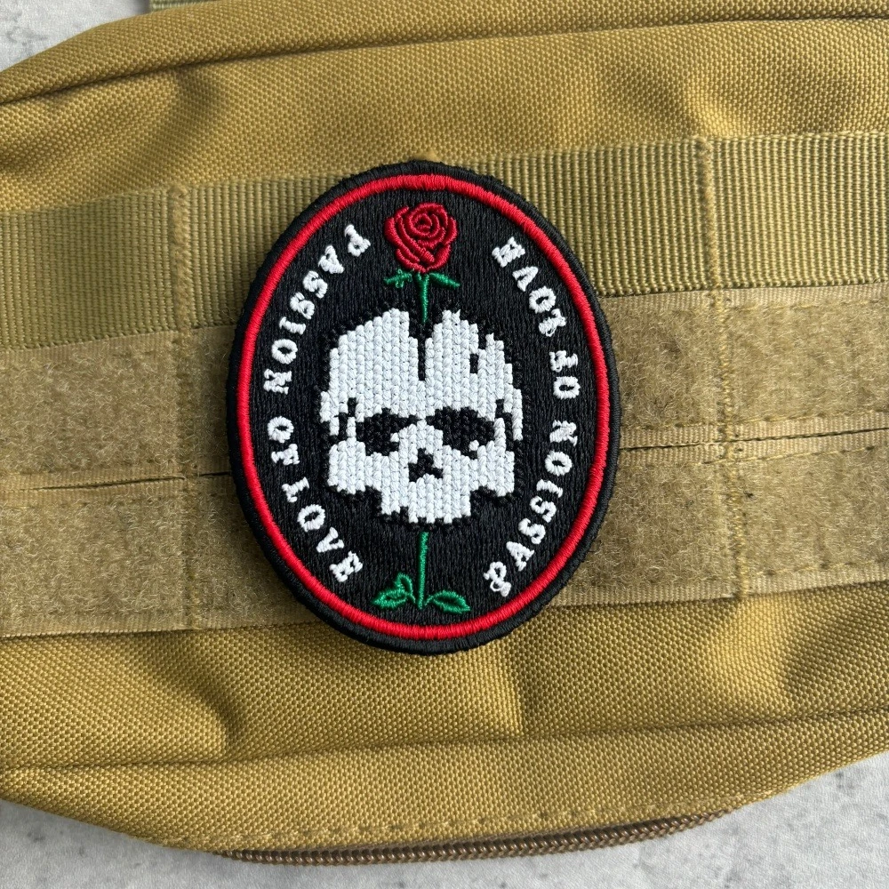Detalle del parche para fijación con velcro