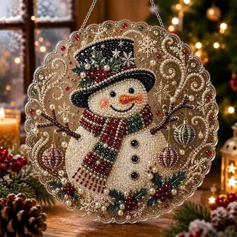 Detalle del kit de manualidades navideñas con cuentas