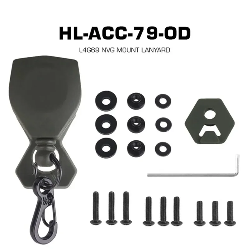 Cuerda seguridad casco táctico NVG antipérdida con soporte fija - imagen 4