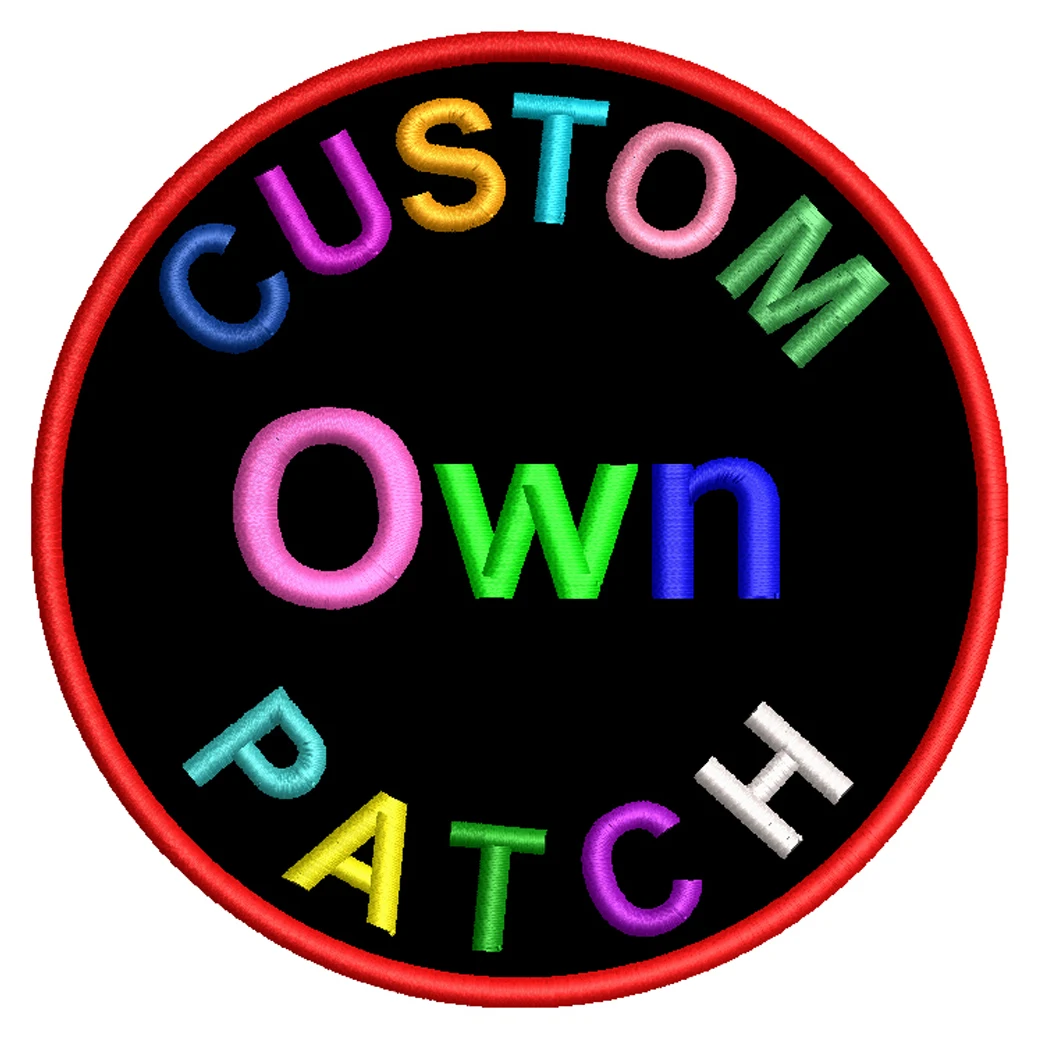 Parche bordado personalizado logo termoadhesivo con velcro para ropa