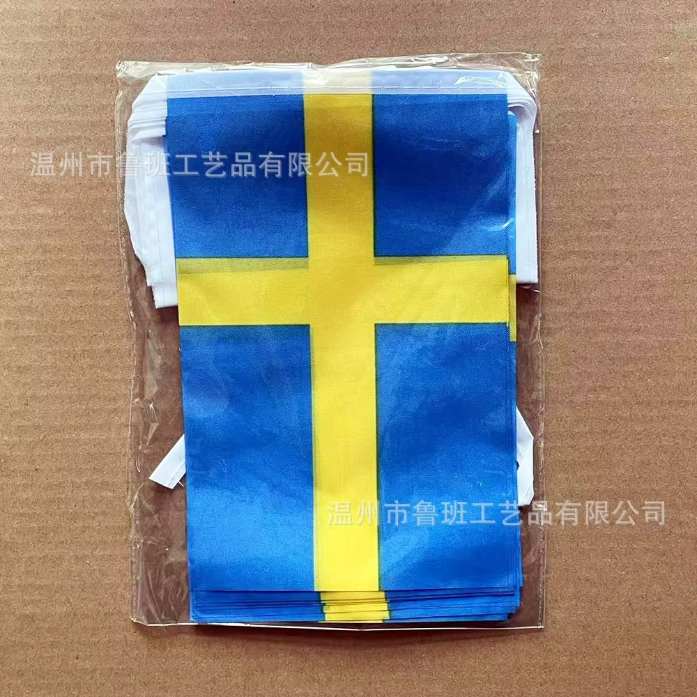 Bandera sueca 14x21cm ideal para fiestas festivales - imagen 4