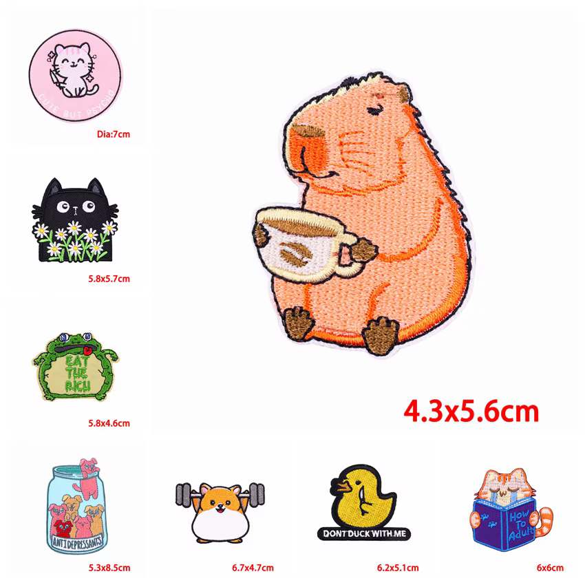 Parches termoadhesivos bordados – Animales para ropa o equipamiento - imagen 5