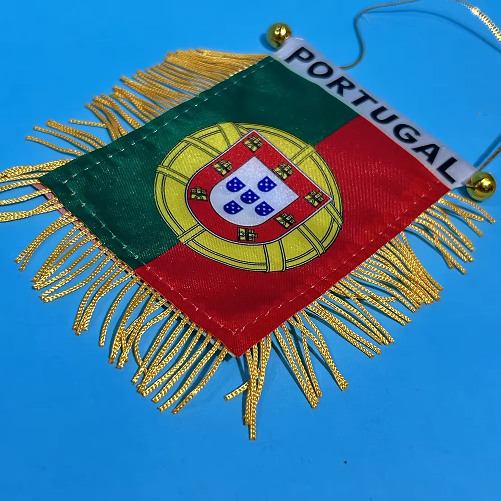 Bandera colgante Portugal para coche, poliéster impresa doble cara - imagen 5