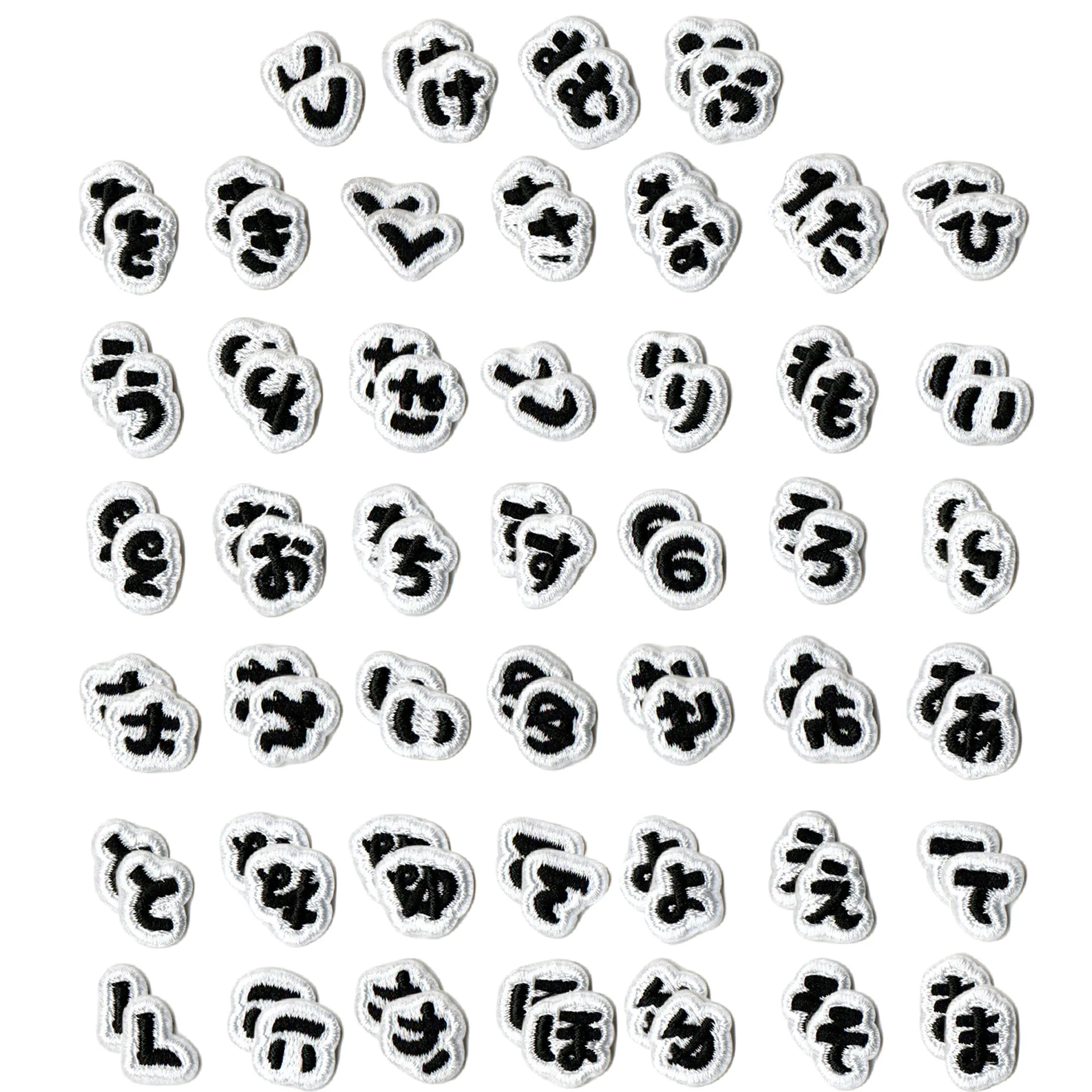 Parche bordado alfabeto japonés con adhesivo térmico para nombre - imagen 5