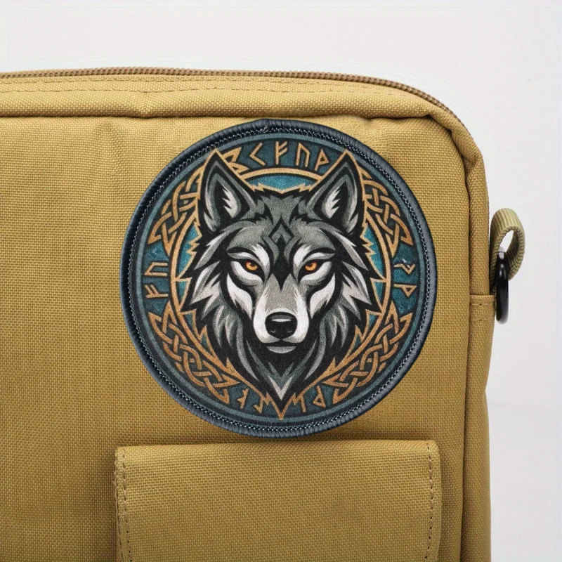 Parche táctico lobo militar con velcro y gancho para brazalete - imagen 2