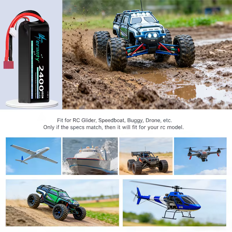 Teranty 3S 2400mAh 11,1V Batería LiPo XT60 para Drones FPV - imagen 5