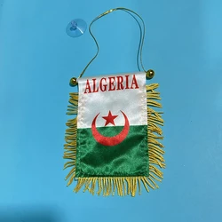 Bandera de Argelia colgante para ventana de coche, poliéster