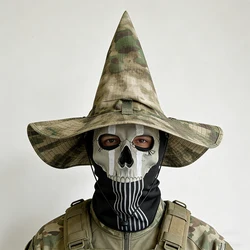 Máscara táctica de calavera con sombrero camuflaje para airsoft