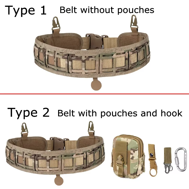 Cinturón táctico MOLLE de nylon duty belt, ajuste ampliado