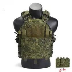 Chaleco táctico MOLLE camuflaje verde corte láser antisalpicaduras
