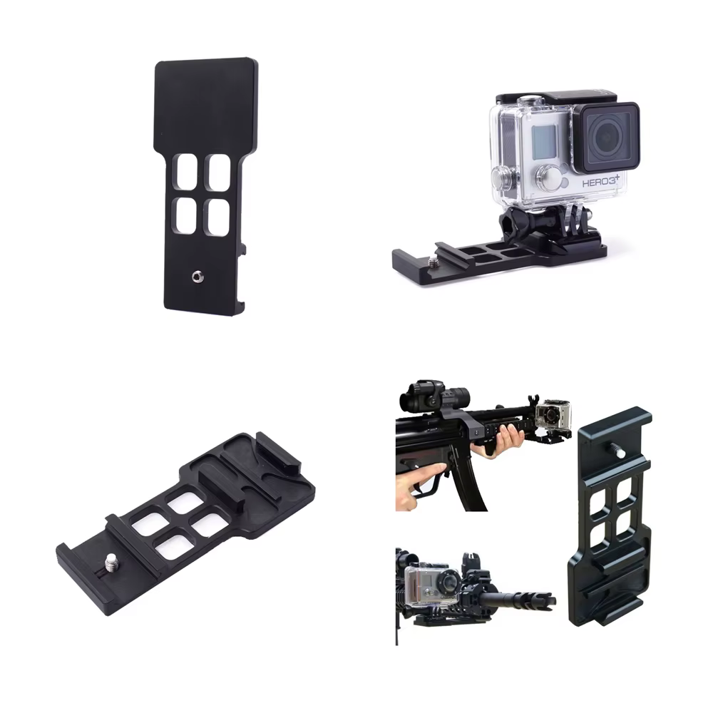 Soporte táctico Airsoft para iPhone y GoPro con riel Picatinny - imagen 2