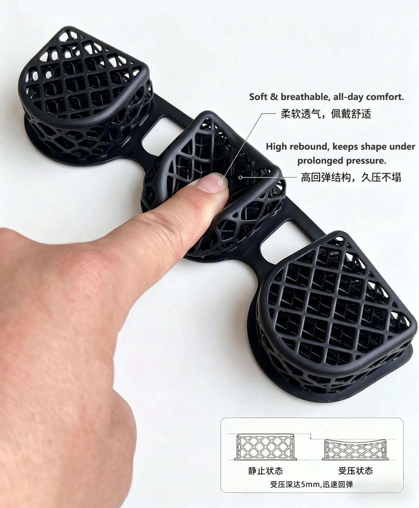Almohadillas de rejilla para casco táctico ventiladas y lavables