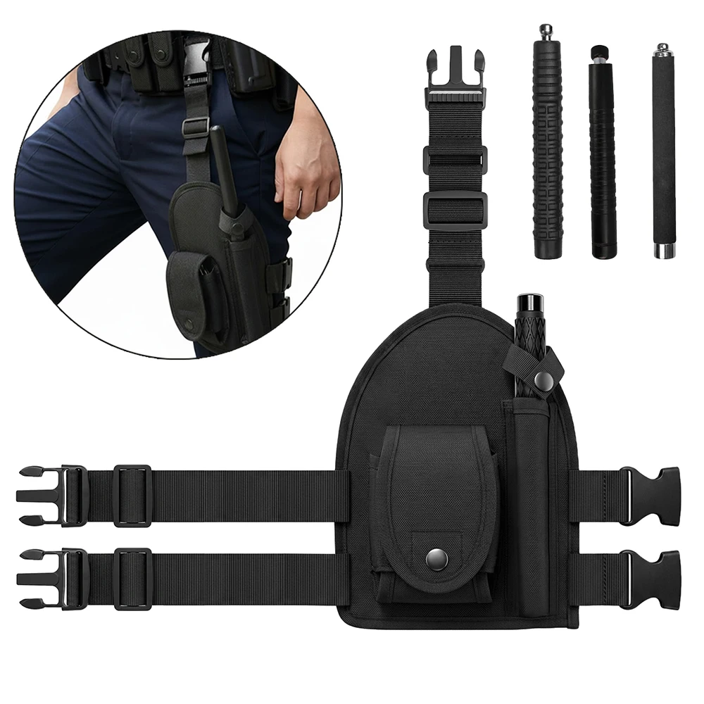 Funda táctica para bastón extensible con soporte y correa ajustable - imagen 5