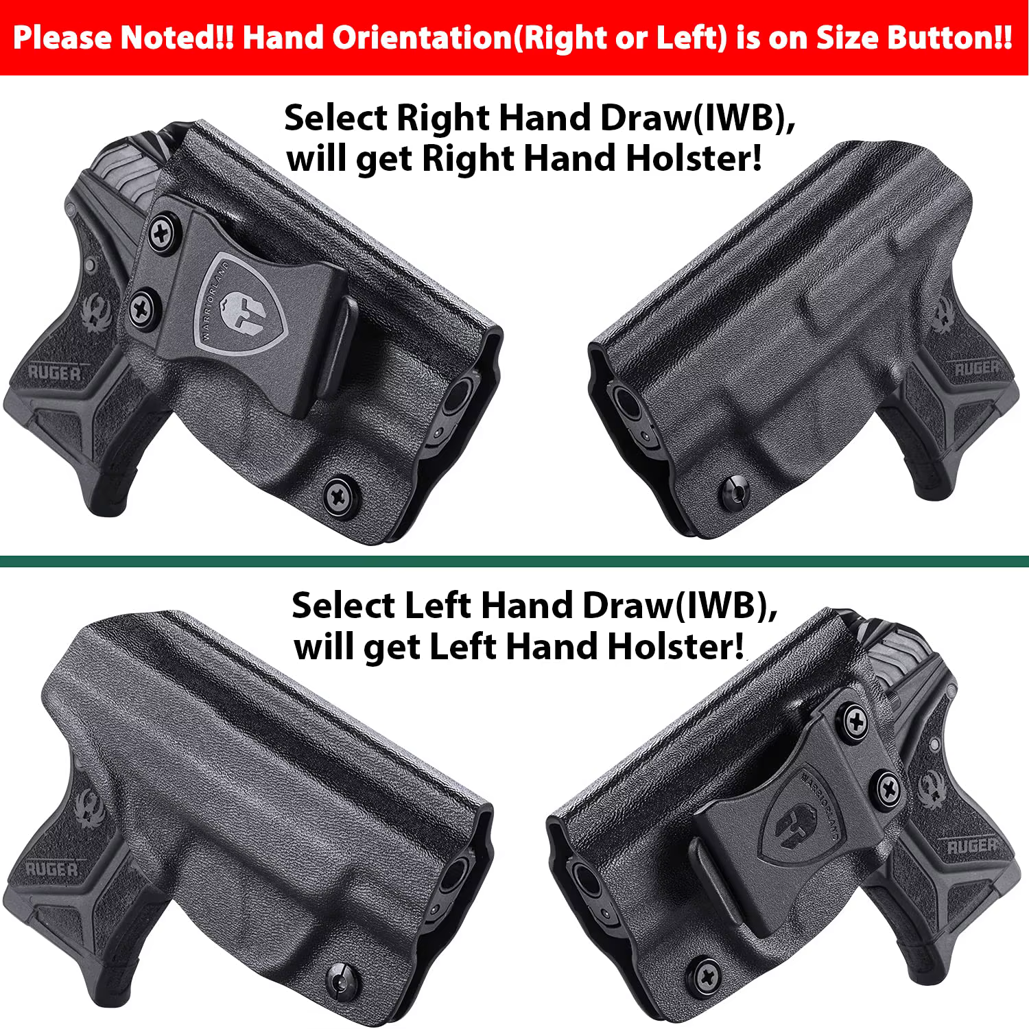 Funda Kydex IWB Ruger LCP II – Transporte oculto ajustable - imagen 4