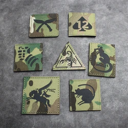 Parches reflectantes tácticos – Set camuflaje con escorpión y Pegaso