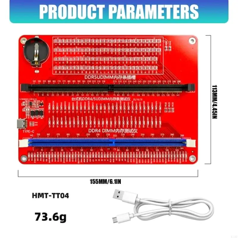 Probador diagnóstico memoria DDR4/DDR5 detección rápida de fallos - imagen 2