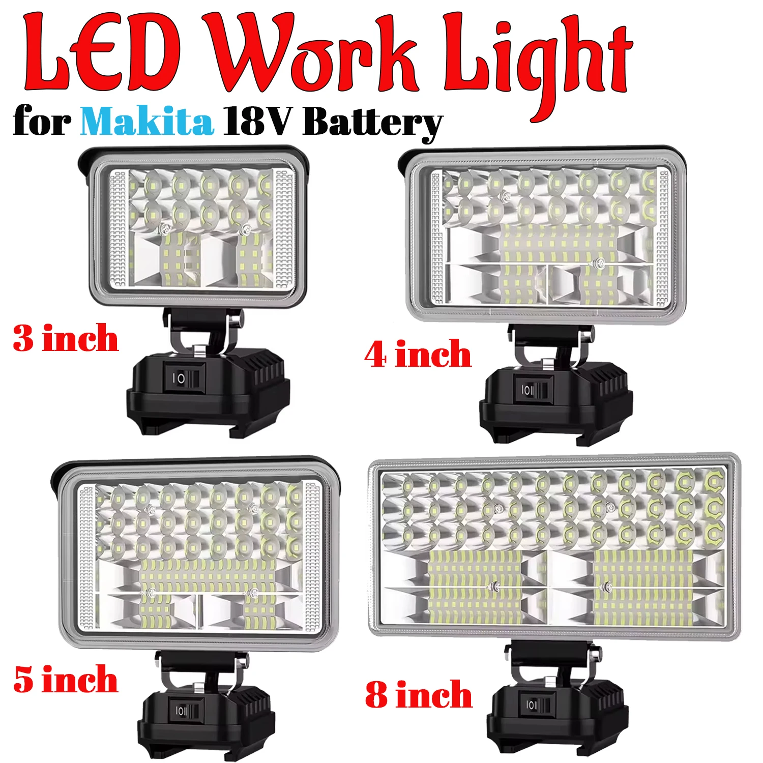 Lámpara de trabajo LED inalámbrica ajustable
