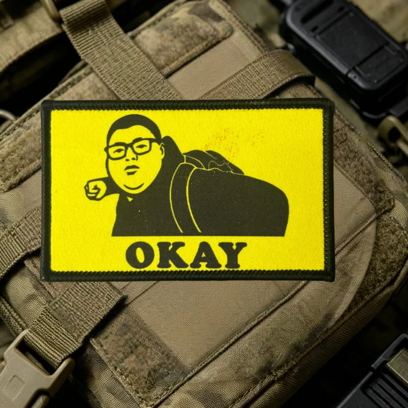 Parche táctico slogan Okay con gancho y bucle para chalecos - imagen 4