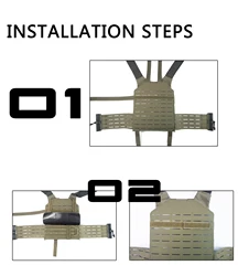 DMGear FCSK Chaleco táctico MOLLE panel trasero camuflaje