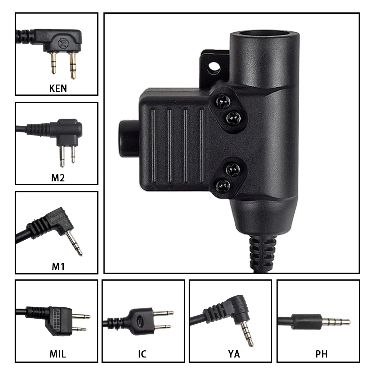Adaptador auriculares PTT U94 TYT F8 Baofeng UV-5R Motorola Kenwood - imagen 2