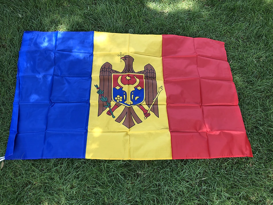 Detalle de la tela de poliéster de la bandera