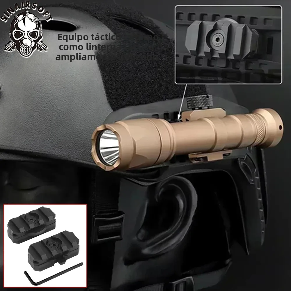 Adaptador Picatinny para casco táctico con riel ARC giratorio - imagen 2