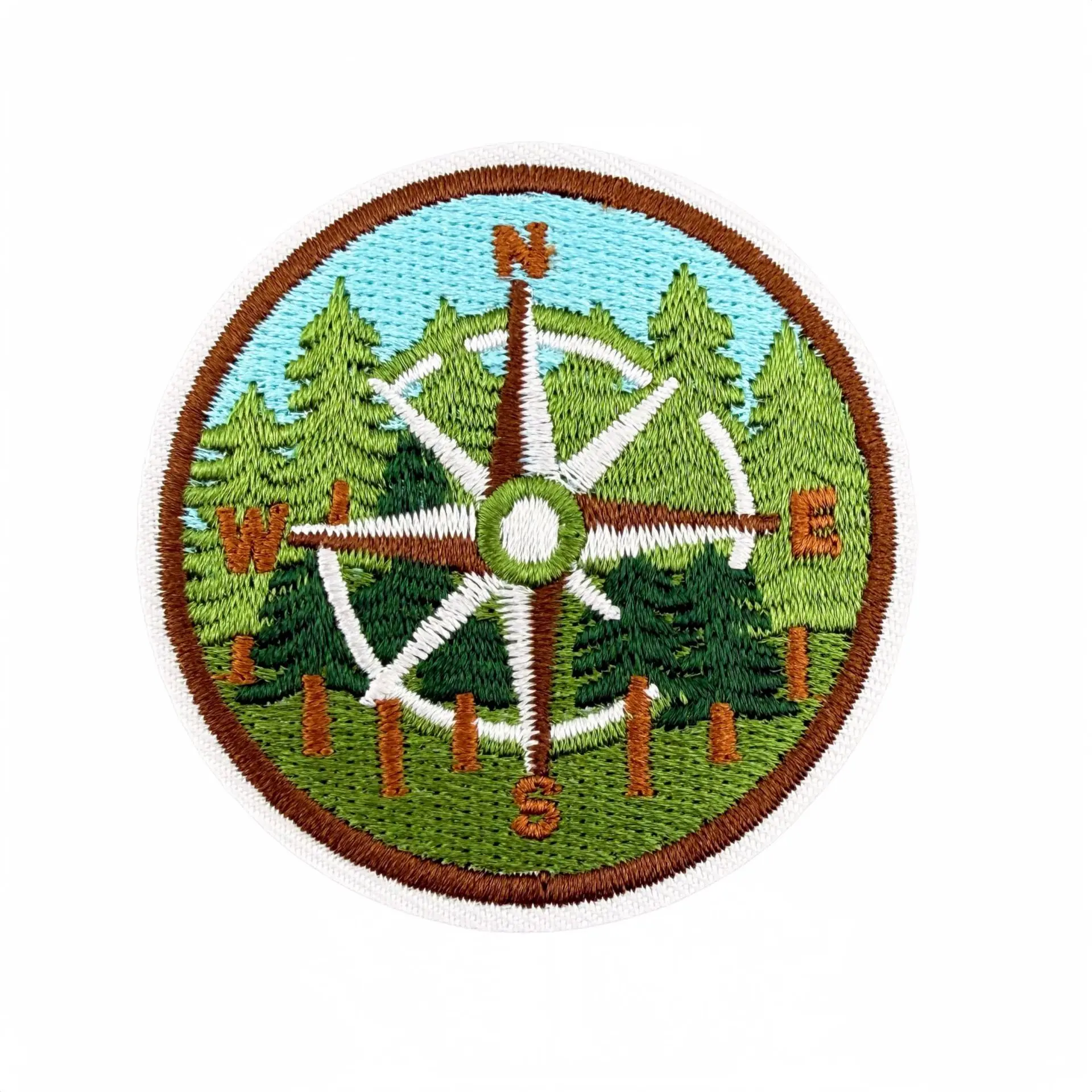Parche termoadhesivo emblema circular para camping y senderismo - imagen 2