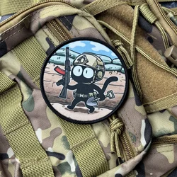 Parche táctico militar gato moral con velcro, para mochila y ropa