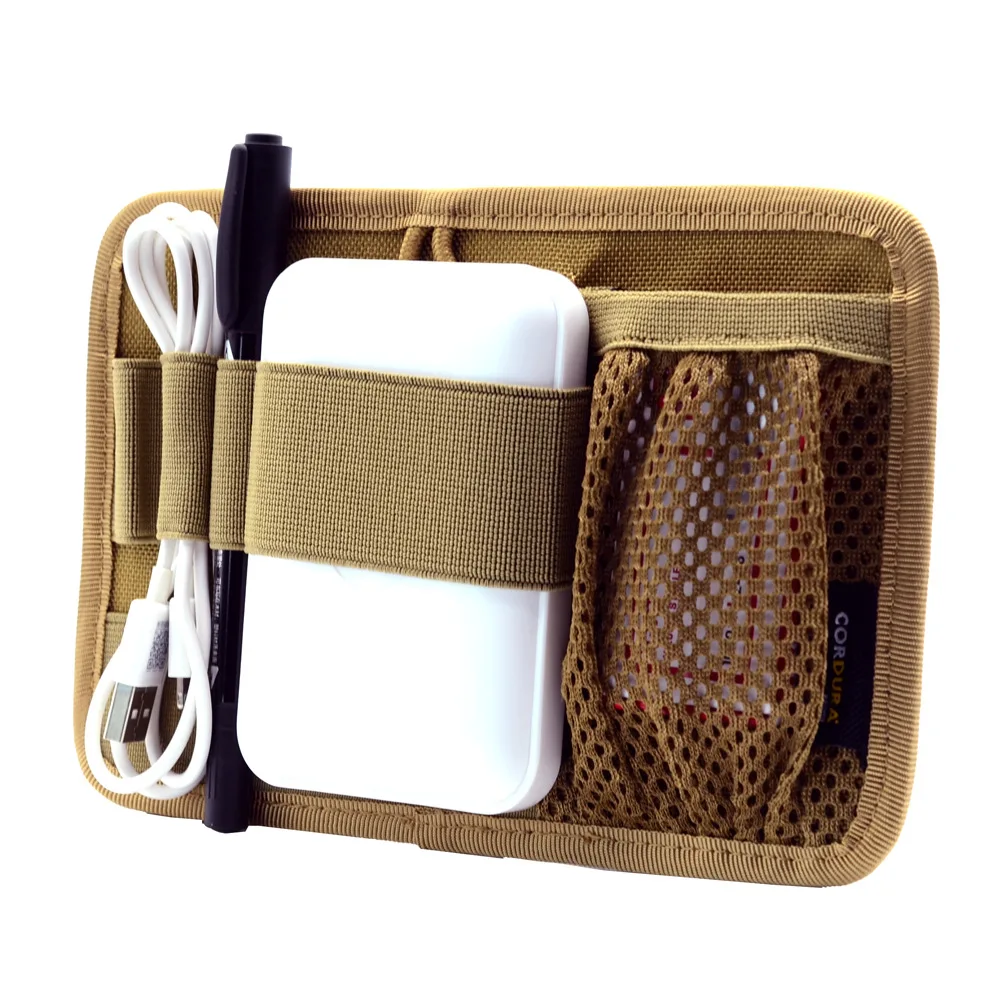 Bolsa organizadora táctica de malla con panel Velcro y ganchos - imagen 3