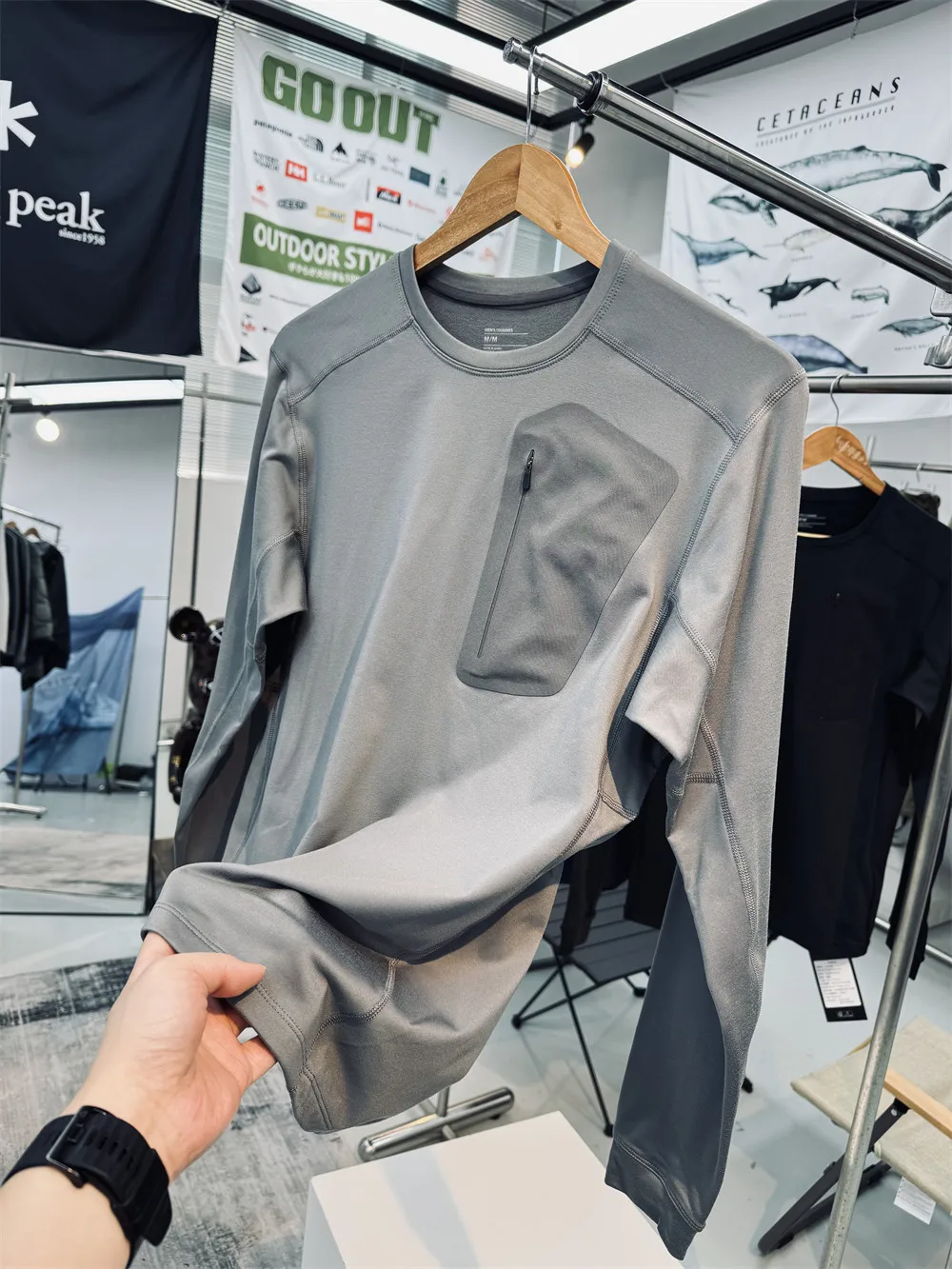 Camiseta térmica para exterior elástica, cuello redondo cálido 3D - imagen 5