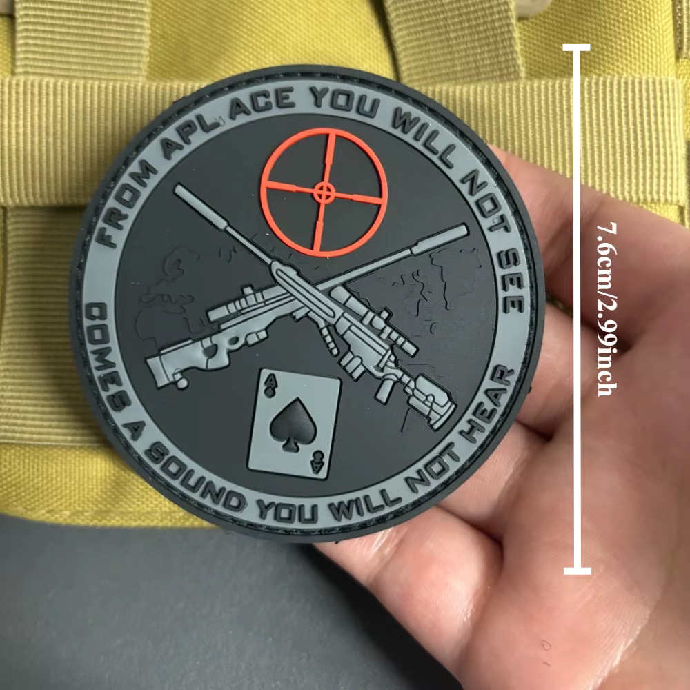 Parche PVC Francotirador con Velcro y Tarjeta As – Moral Táctica - imagen 4