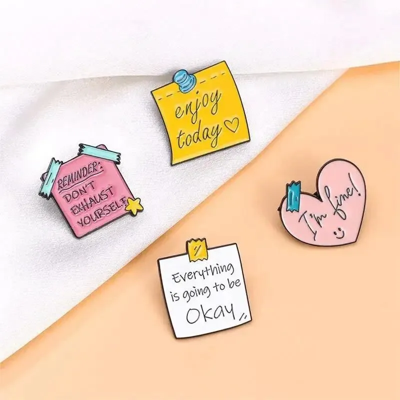 Pin de solapa broche esmaltado frases motivacionales soy bien