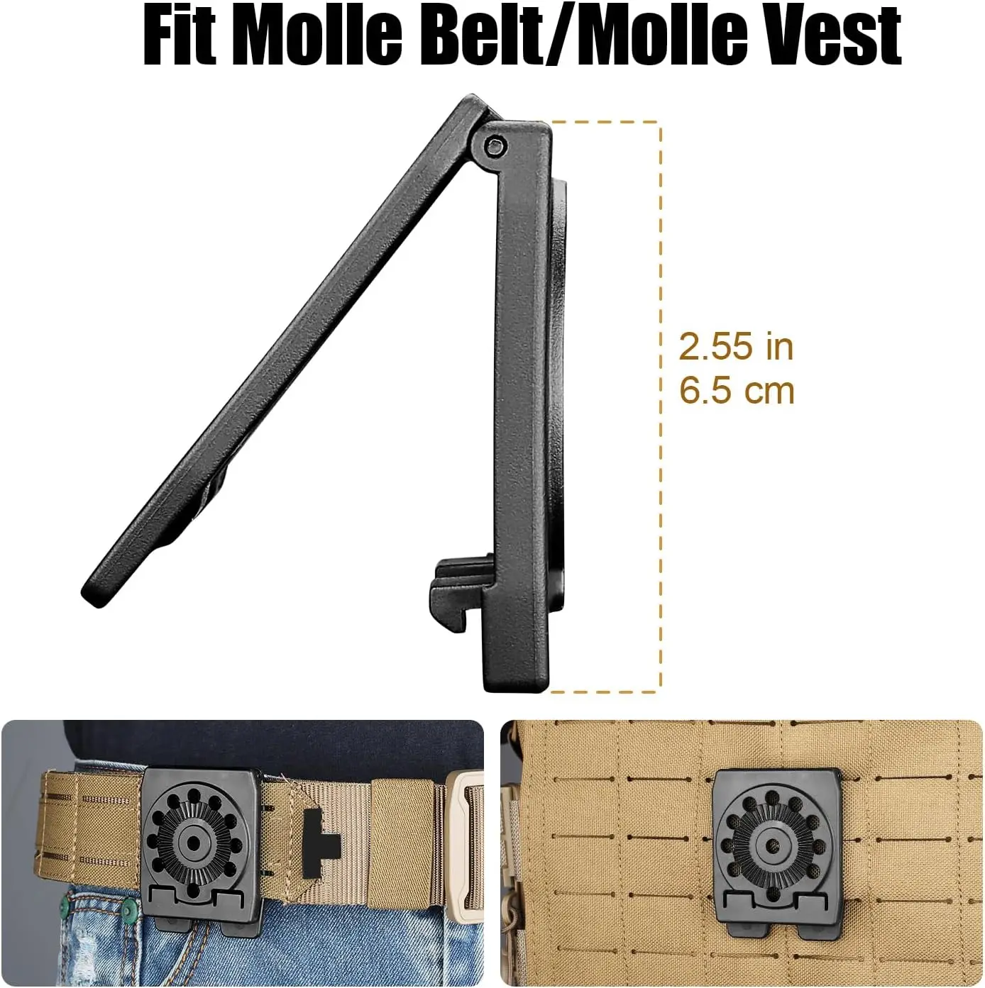 Adaptador MOLLE para cinturón 1,5 pulgadas - Compacto resistente - imagen 5