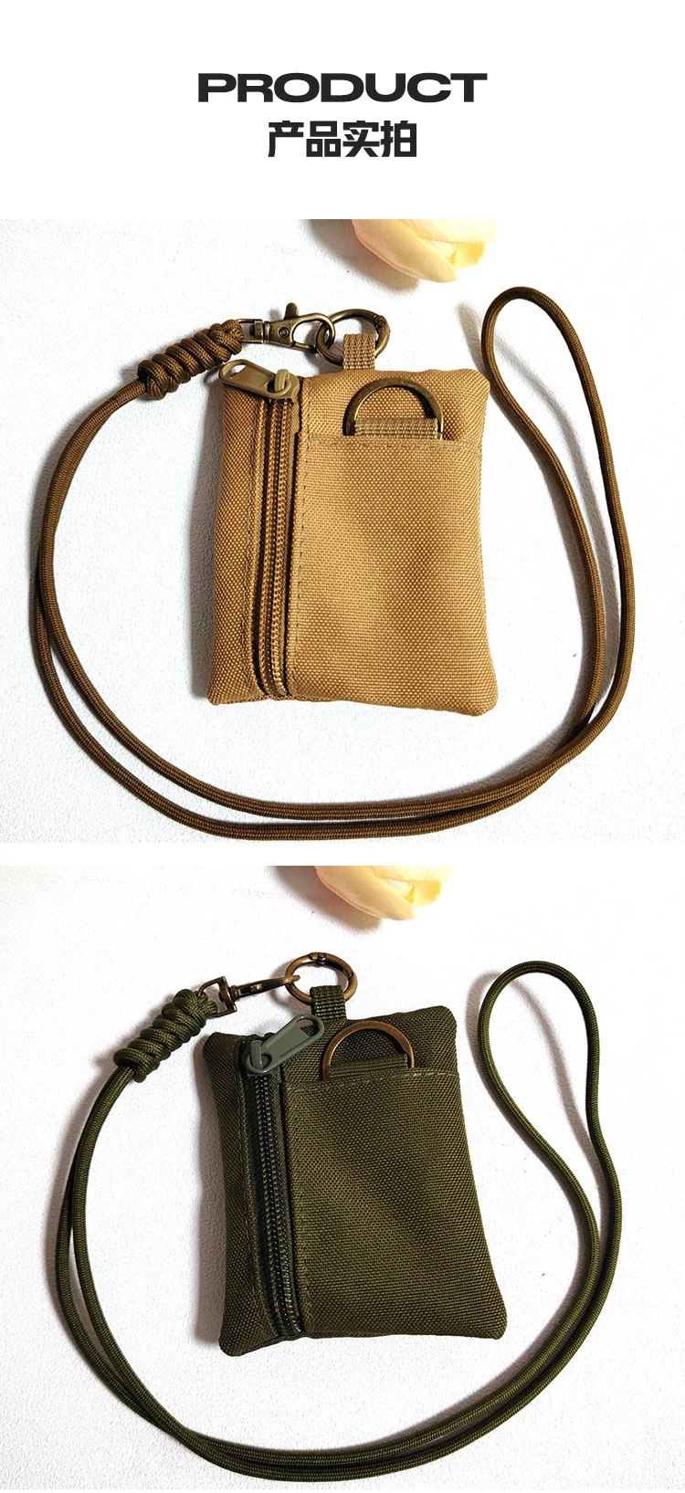 Bolsa táctica mini EDC para llaves y accesorios con cuerda colgante - imagen 4