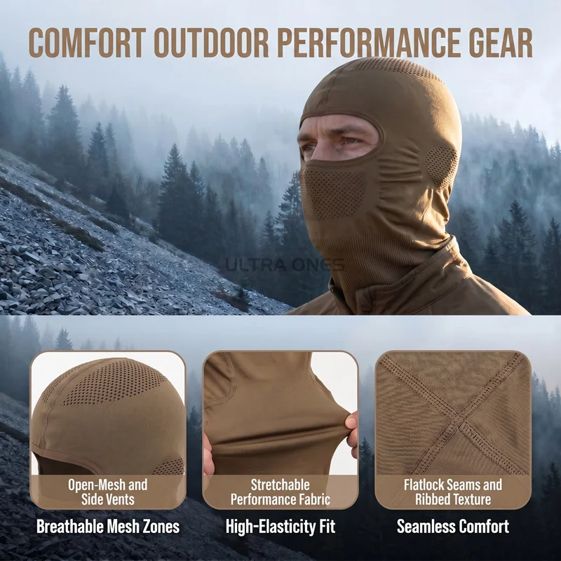 Balaclava táctica de malla metálica para cara completa y casco - imagen 3