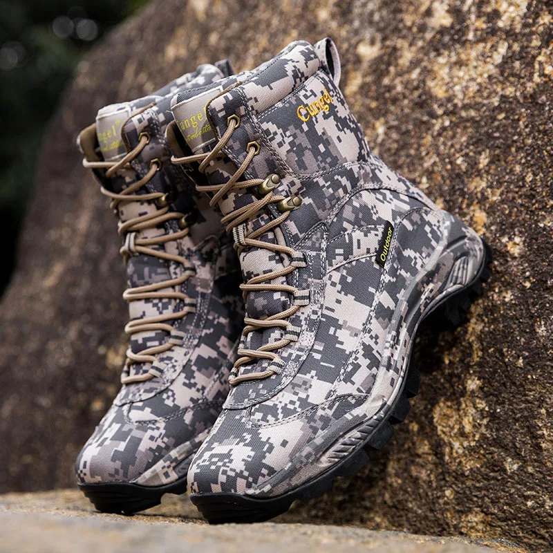 KOWM Botas tácticas de desierto para hombre - impermeables al tobillo - imagen 4