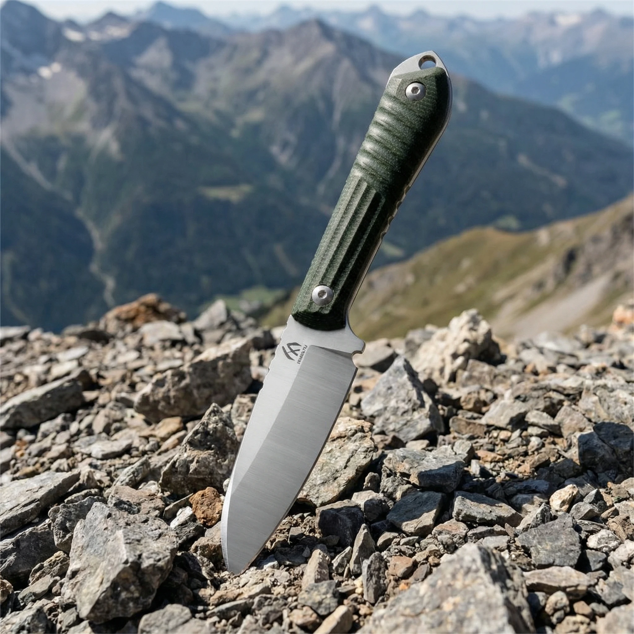 Cuchillo táctico de exteriores con mango G10 y funda duradera - imagen 4