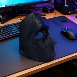 Máscara táctica media cara 3D impresa cuervo para cosplay