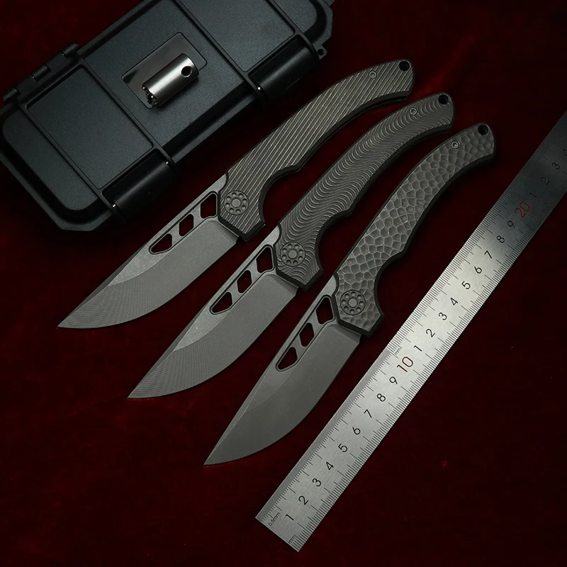 Cuchillo Plegable Táctico LEMIFSHE Titanio N690 Cerámica EDC Outdoor - imagen 4