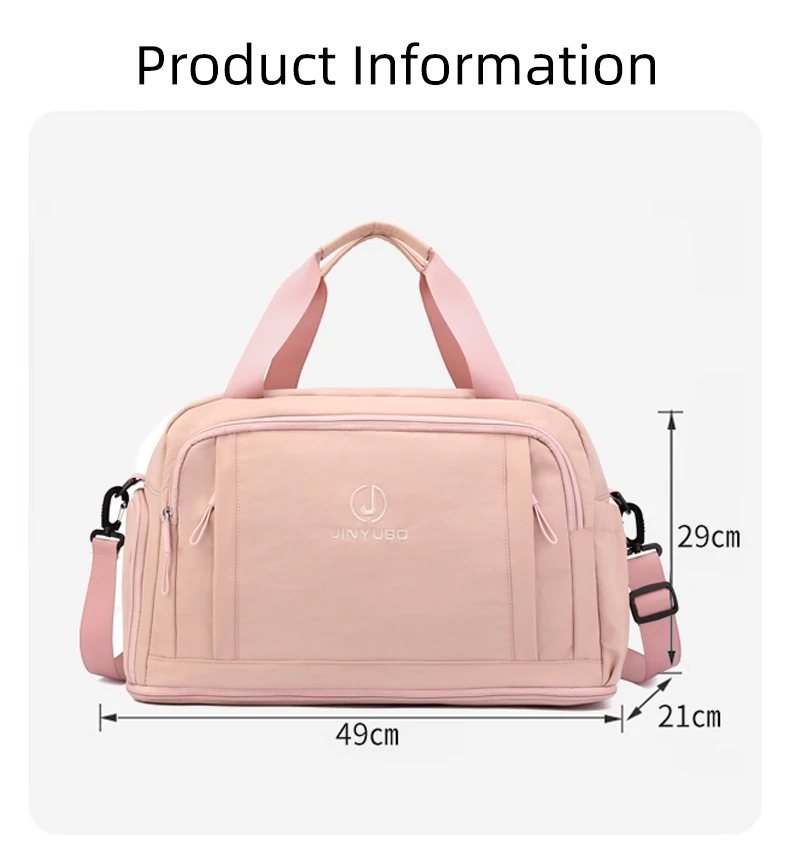 Bolso de mano para Fitness abierto mostrando interior