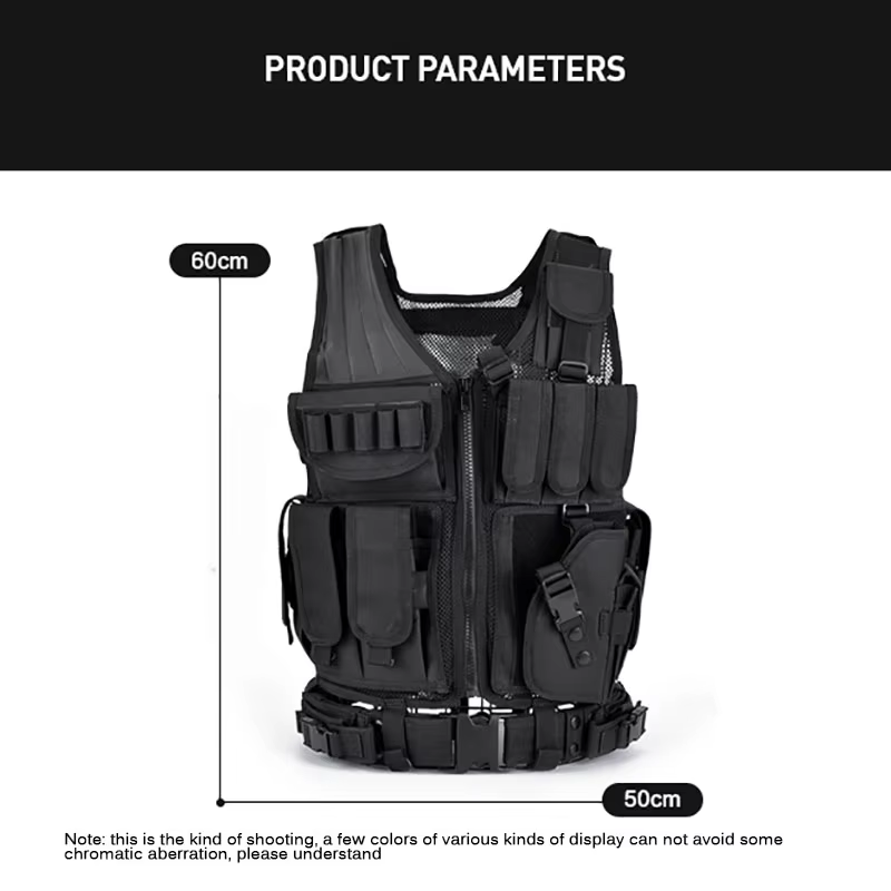 Chaleco táctico SWAT Multibolsillo Airsoft – Ligero combate - imagen 5