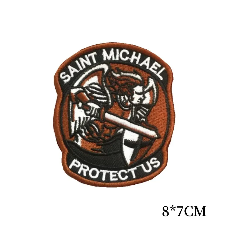 Parche bordado Saint Michael detalle