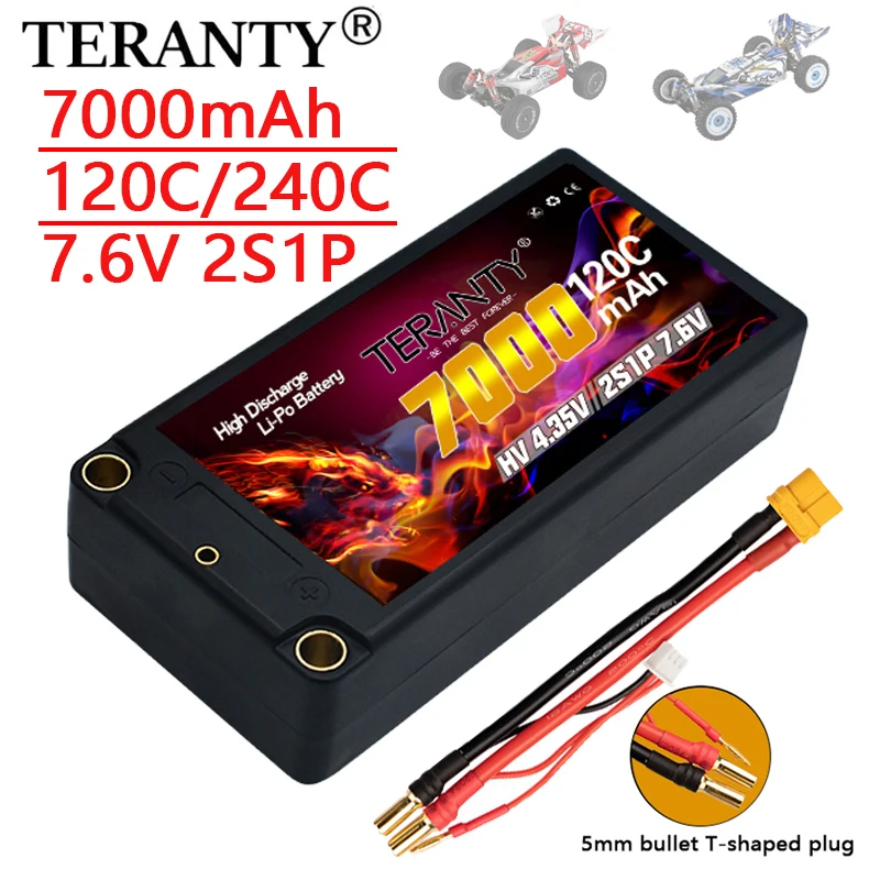 Batería LiPo 2S 7.6V 7000mAh 120C para coche RC 1/10 – TERANTY - imagen 2