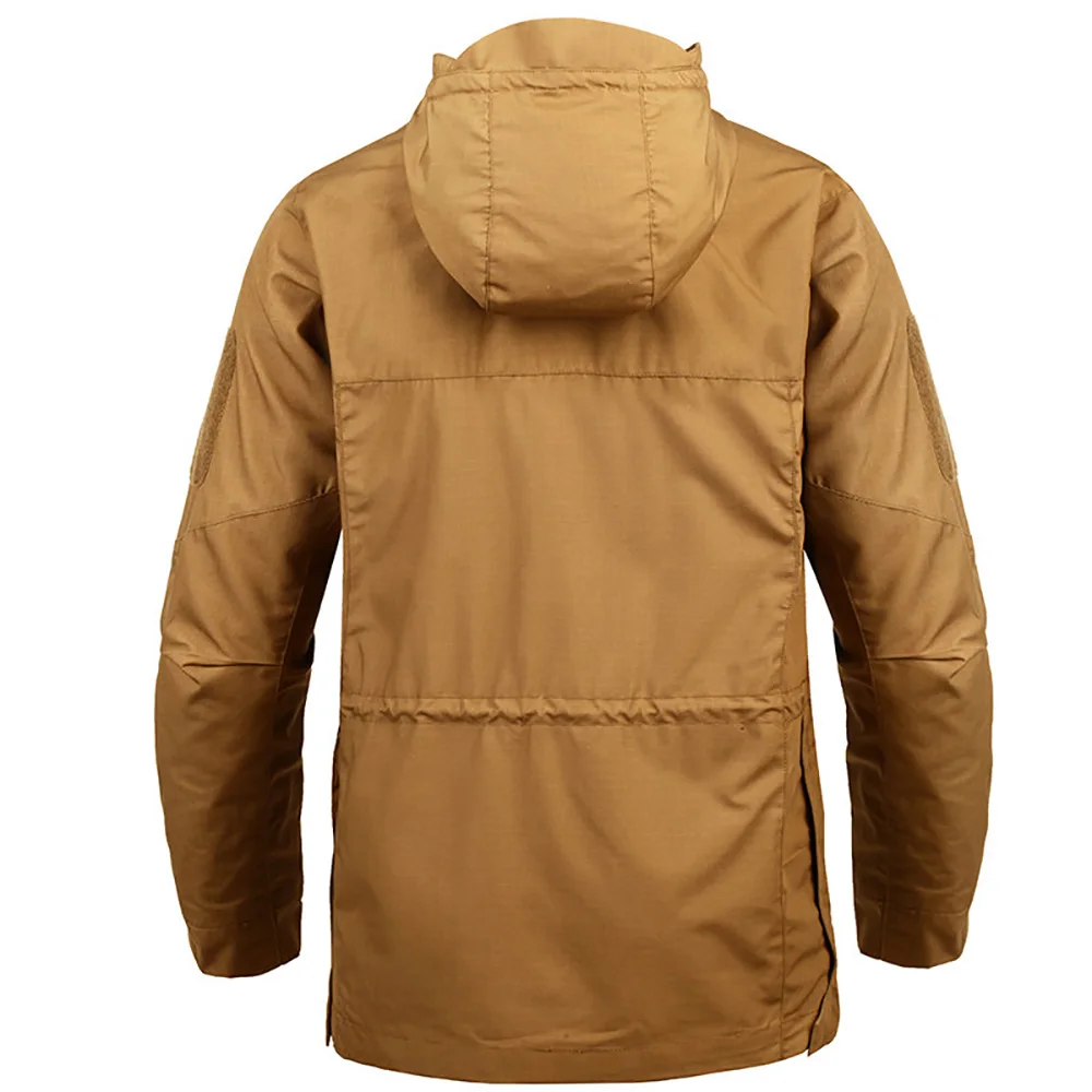 Parka táctica M65 impermeable cortavientos verde ejército, corte medio