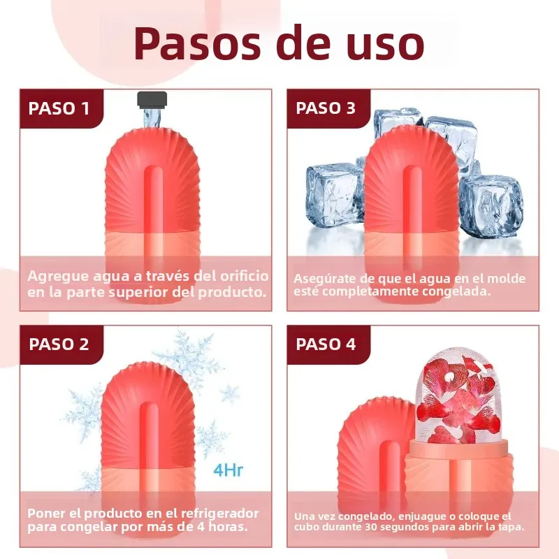Molde de silicona facial para hielo, refresca y calma la piel - imagen 3