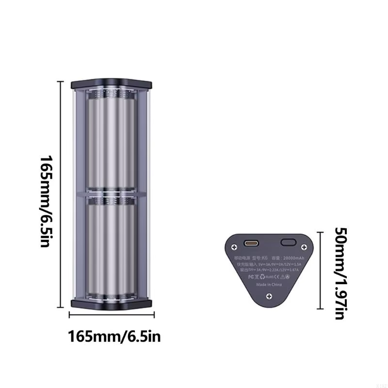 Powerbank táctico 21700 con pantalla LCD y USB carga rápida - imagen 2