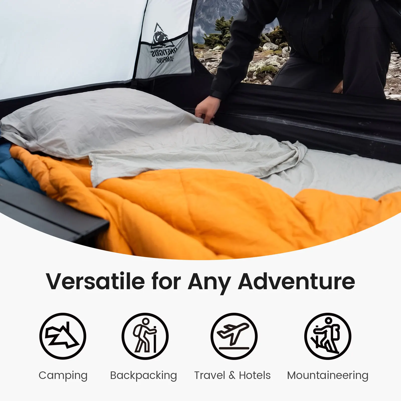 OneTigris forro de saco de dormir ultraligero interior lavable - imagen 5