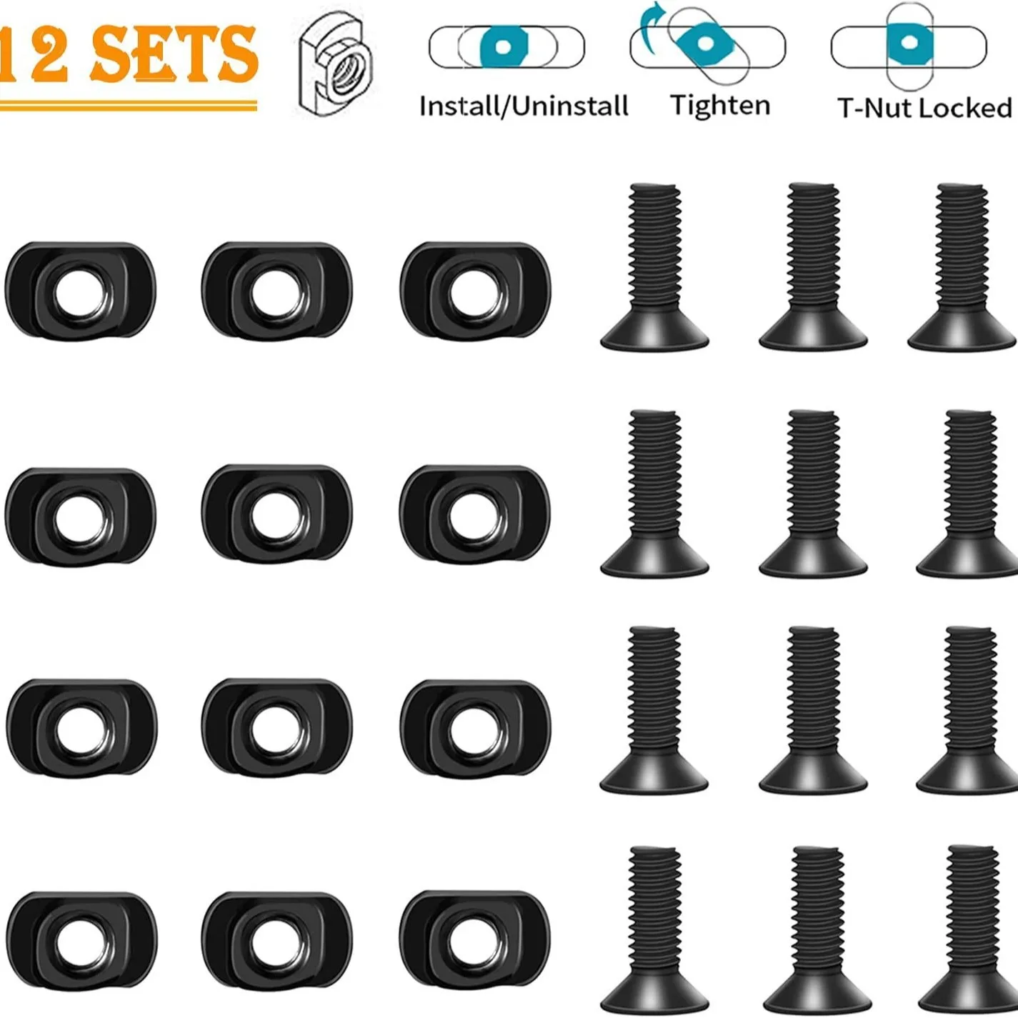 Tornillos y tuercas M-LOK en blister