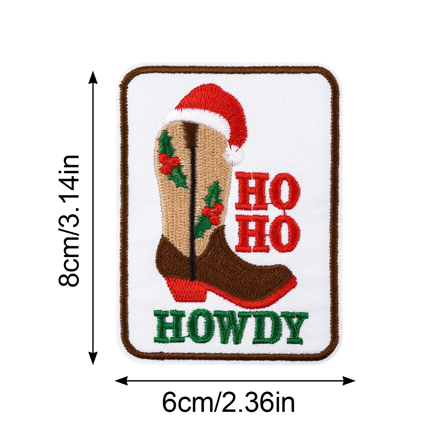 Parches con letras navideñas para decorar ropa y accesorios