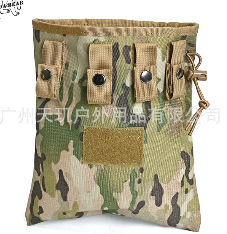 Bolsa de reciclaje plegable para acampar en color verde